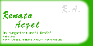renato aczel business card