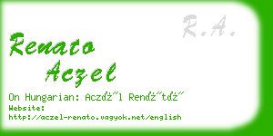 renato aczel business card